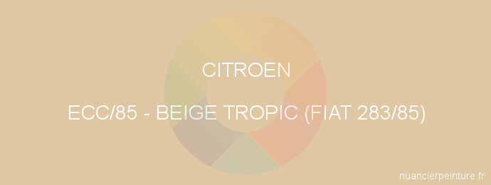 Peinture Citroen ECC/85 Beige Tropic (fiat 283/85)