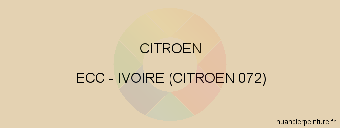 Peinture Citroen ECC Ivoire (citroen 072)