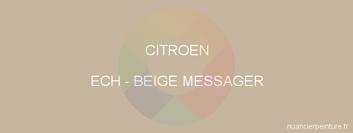 Peinture Citroen ECH Beige Messager