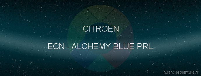 Peinture Citroen ECN Alchemy Blue Prl.
