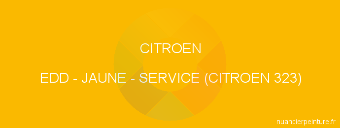 Peinture Citroen EDD Jaune - Service (citroen 323)