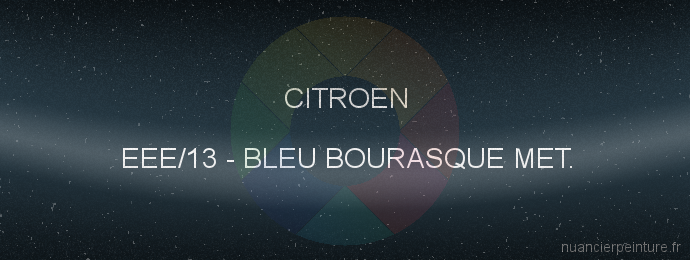 Peinture Citroen EEE/13 Bleu Bourasque Met.