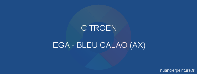 Peinture Citroen EGA Bleu Calao (ax)