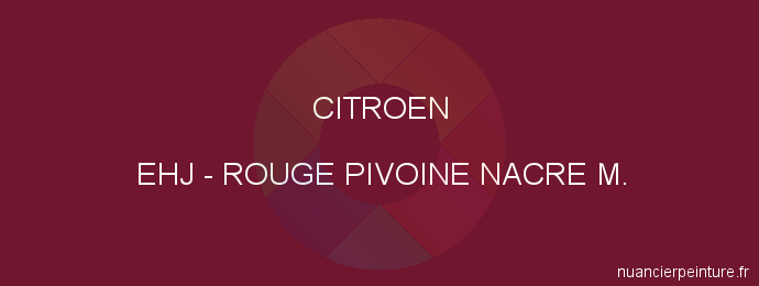 Peinture Citroen EHJ Rouge Pivoine Nacre M.