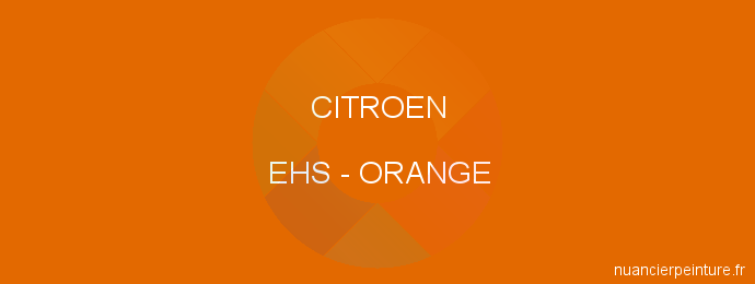Peinture Citroen EHS Orange