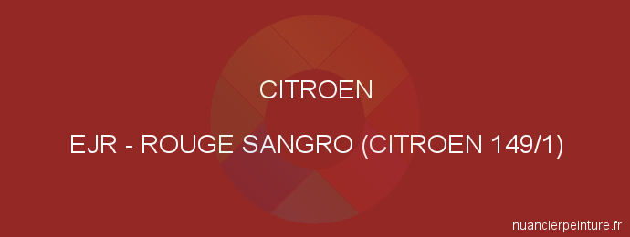 Peinture Citroen EJR Rouge Sangro (citroen 149/1)