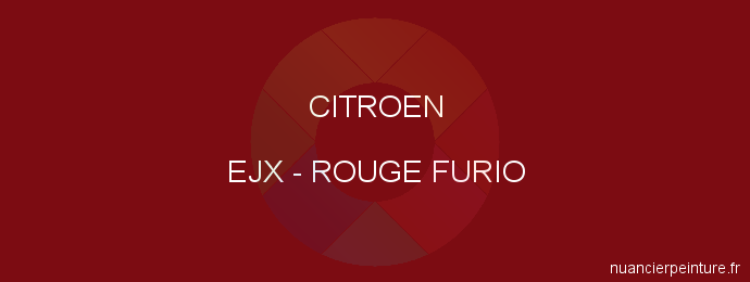 Peinture Citroen EJX Rouge Furio