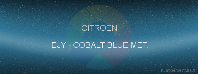 Peinture Citroen EJY Cobalt Blue Met.