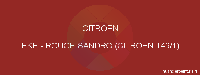 Peinture Citroen EKE Rouge Sandro (citroen 149/1)