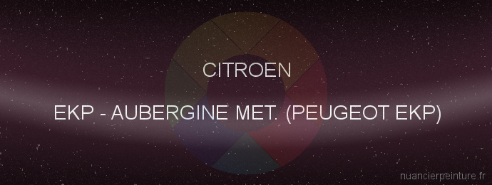 Peinture Citroen EKP Aubergine Met. (peugeot Ekp)