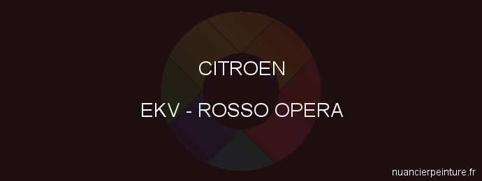 Peinture Citroen EKV Rosso Opera