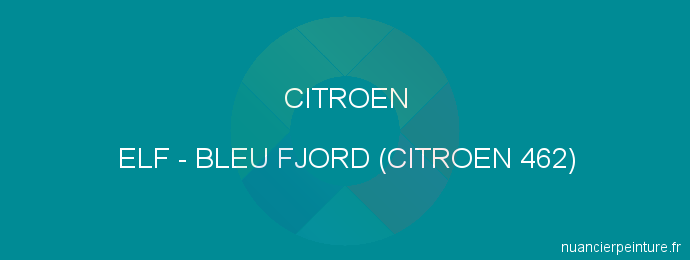 Peinture Citroen ELF Bleu Fjord (citroen 462)