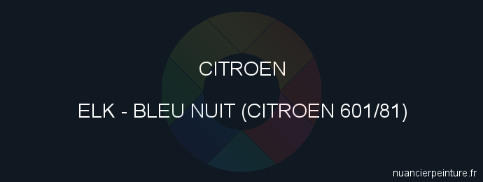 Peinture Citroen ELK Bleu Nuit (citroen 601/81)