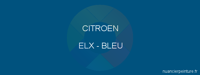 Peinture Citroen ELX Bleu