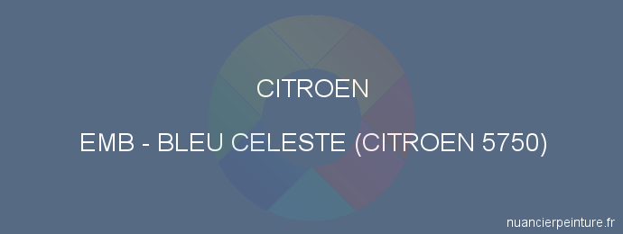 Peinture Citroen EMB Bleu Celeste (citroen 5750)