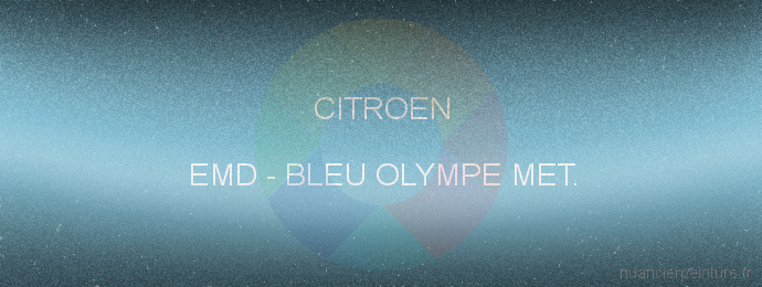Peinture Citroen EMD Bleu Olympe Met.