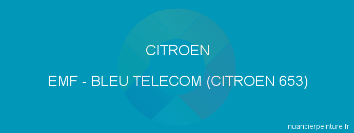 Peinture Citroen EMF Bleu Telecom (citroen 653)