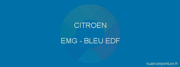 Peinture Citroen EMG Bleu Edf