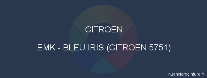 Peinture Citroen EMK Bleu Iris (citroen 5751)