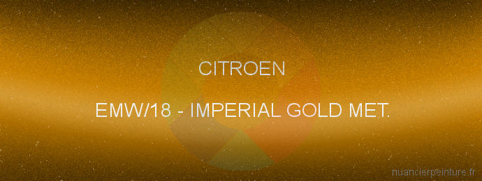 Peinture Citroen EMW/18 Imperial Gold Met.