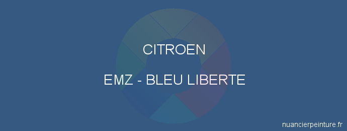 Peinture Citroen EMZ Bleu Liberte