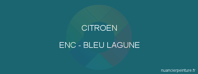 Peinture Citroen ENC Bleu Lagune