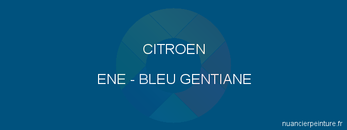 Peinture Citroen ENE Bleu Gentiane