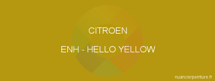 Peinture Citroen ENH Hello Yellow