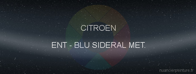 Peinture Citroen ENT Blu Sideral Met.