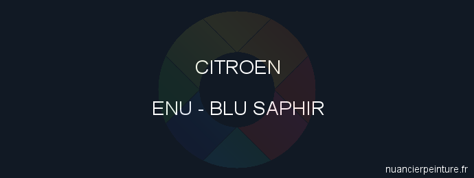 Peinture Citroen ENU Blu Saphir
