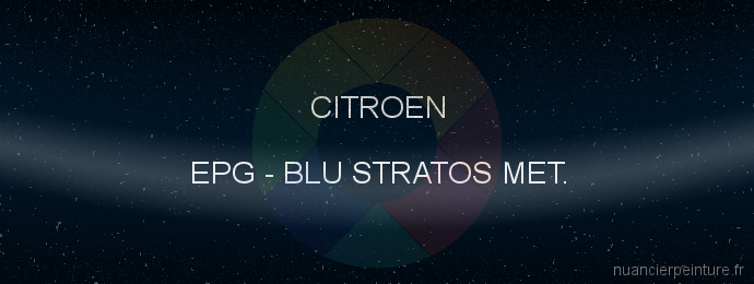 Peinture Citroen EPG Blu Stratos Met.