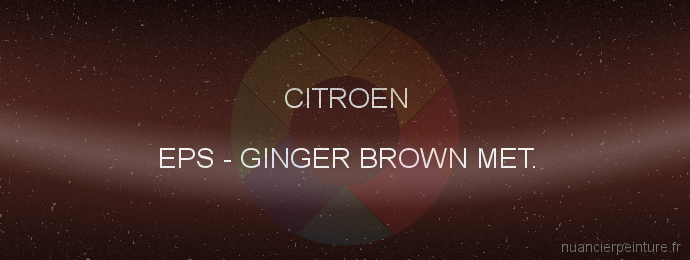 Peinture Citroen EPS Ginger Brown Met.