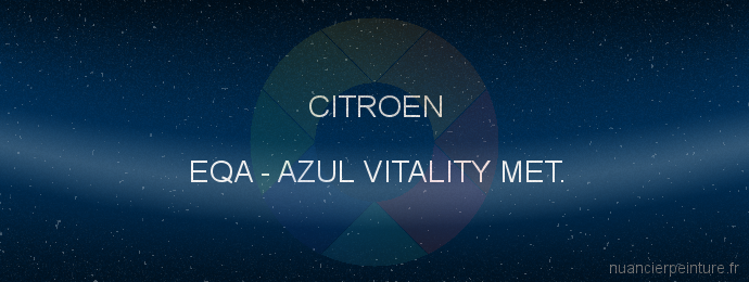 Peinture Citroen EQA Azul Vitality Met.