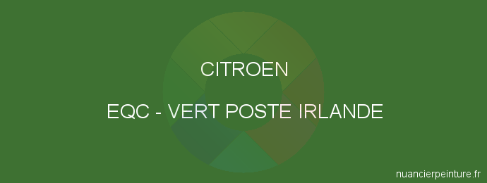 Peinture Citroen EQC Vert Poste Irlande