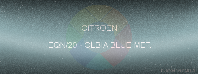 Peinture Citroen EQN/20 Olbia Blue Met.