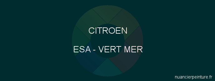 Peinture Citroen ESA Vert Mer