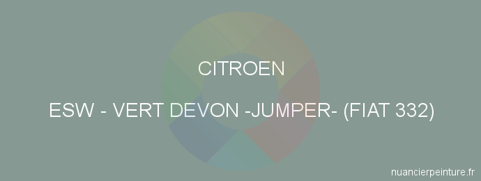 Peinture Citroen ESW Vert Devon -jumper- (fiat 332)