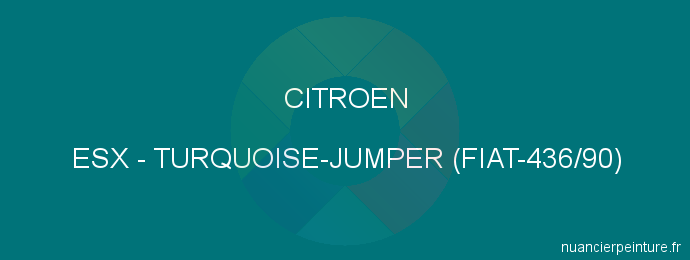 Peinture Citroen ESX Turquoise-jumper (fiat-436/90)