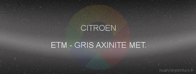 Peinture Citroen ETM Gris Axinite Met.