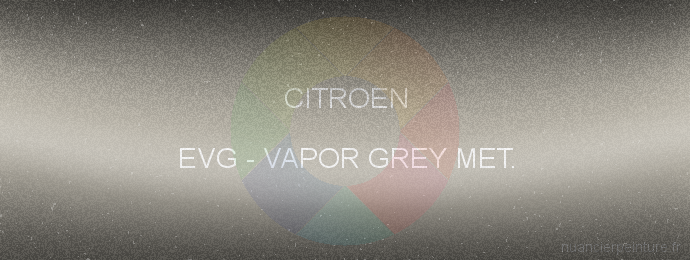 Peinture Citroen EVG Vapor Grey Met.