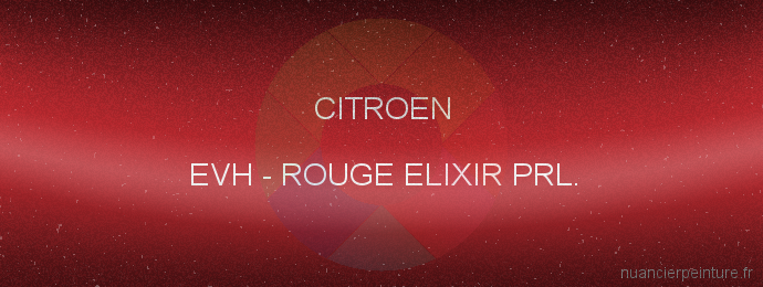 Peinture Citroen EVH Rouge Elixir Prl.