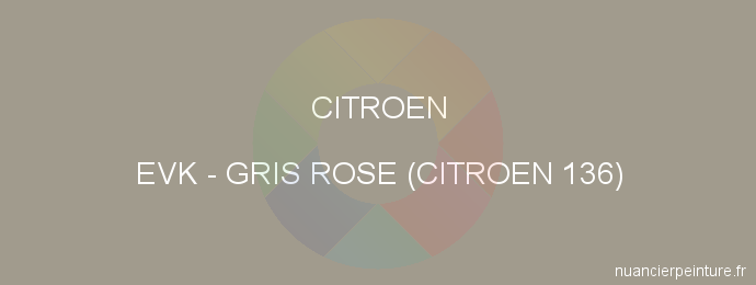 Peinture Citroen EVK Gris Rose (citroen 136)