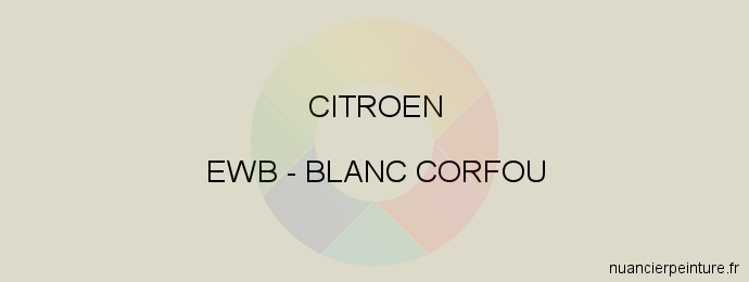 Peinture Citroen EWB Blanc Corfou