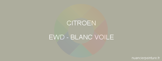 Peinture Citroen EWD Blanc Voile