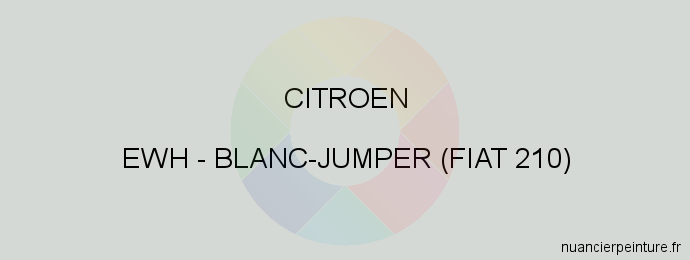 Peinture Citroen EWH Blanc-jumper (fiat 210)