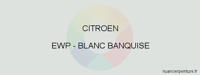 Peinture Citroen EWP Blanc Banquise