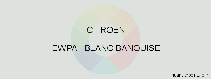 Peinture Citroen EWPA Blanc Banquise