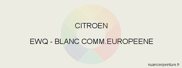 Peinture Citroen EWQ Blanc Comm.europeene