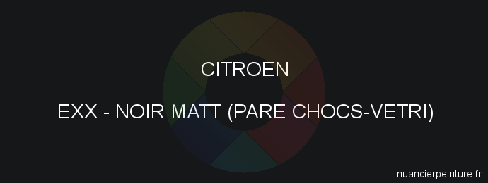 Peinture Citroen EXX Noir Matt (pare Chocs-vetri)