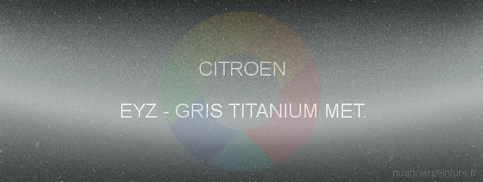 Peinture Citroen EYZ Gris Titanium Met.